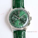 Swiss Breitling Premier Chronograph 7750 Watch Green Arabic-Green Leather Strap